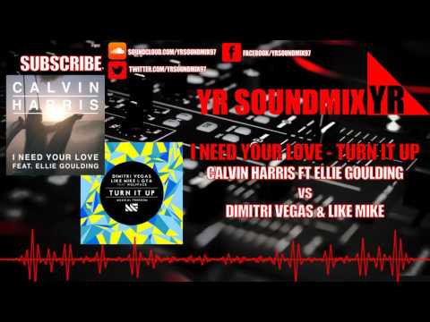 Calvin Harris Ft Ellie Goulding VS Dimitri Vegas & Like Mike - I Need Your Love - Turn It Up