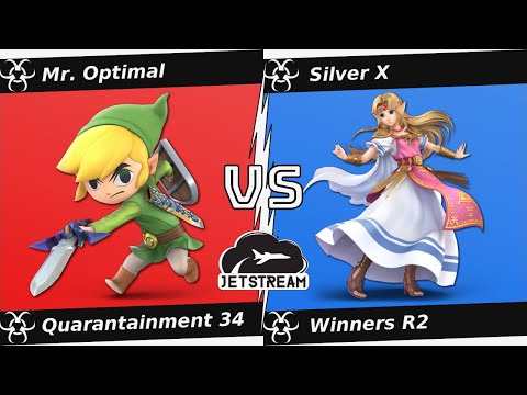 Quarantainment 34 Winners R2 - Mr. Optimal (Toon Link) Vs. Silver X (Zelda) Smash Ultimate - SSBU
