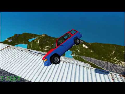 BeamNG drive death falls || Car crashes on death stairs || T-teet