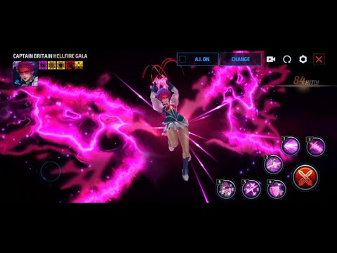 Captain Britain in Hellfire Gala suit skills preview | Marvel Future Fight