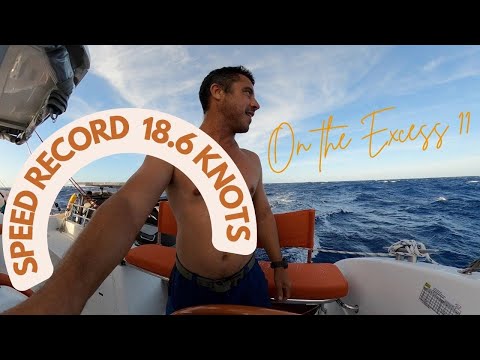 Speed record on the Excess 11 : 18.6 knots while crossing the Caribbean Sea