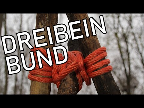 Survival Knoten Dreibeinbund für einen Bushcraft- Schwenker und die Notunterkunft