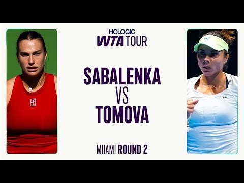 Aryna Sabalenka vs. Viktoriya Tomova |  2025 Second Round Miami | WTA Match Highlights