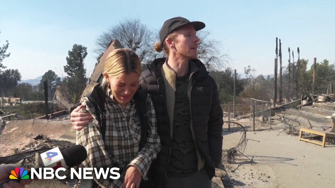 'We worked so hard to get here': Altadena couple returns to residence reduced to rubble by wildfire