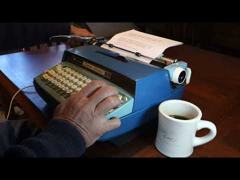 1970 Smith-Corona Coronet Electric 12 typewriter at work