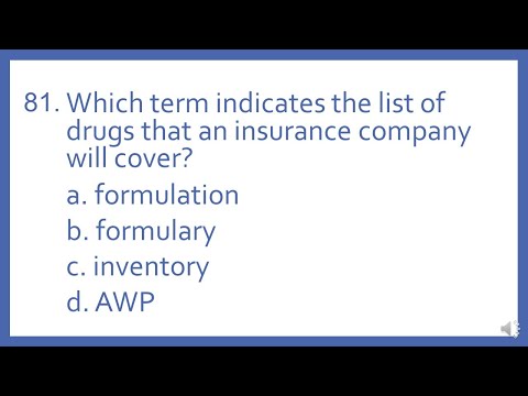 PTCB PTCE Practice Test Question 81 - Insurance Vocabulary and Pharmacy Terms (CPhT Test Prep)