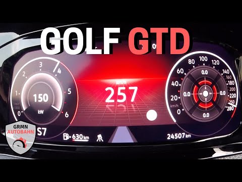 VW Golf 8 GTD 200 HP | TOP SPEED 257km/h ACCELERATION