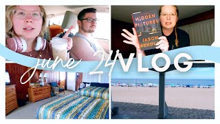 JUNE 24 VLOG | driving to OBX, beach suite tour, DNF'd a book + alvin picks my next read
