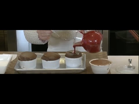 Chocolate Soufflé with Raspberry Sauce Wolf Convection Steam Oven