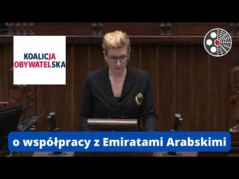 Katarzyna Osos o umowie prawnej z Emiratami Arabskimi