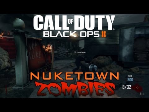 Black Ops 2 Zombies - "Nuketown" Survival Gameplay