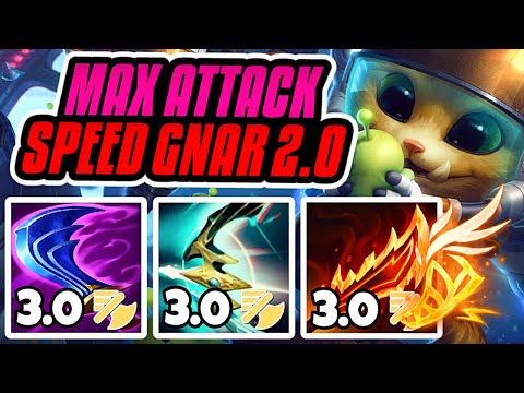 MAX ATTACK SPEED GNAR 2.0!!! (New 3.0 Cap) Season 15 Gnar Gameplay (League of Legends)