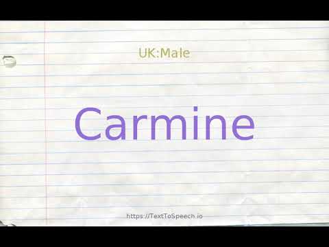 How to pronounce carmine
