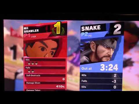 FireThePyro (Mii Brawler) vs. Crimson Battousai (Donkey Kong, Snake) - Orbitar 76 - Winners Round 2