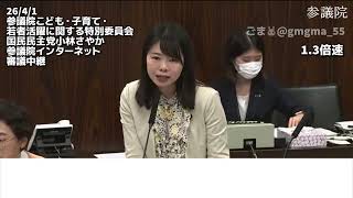 【国民民主党】(字幕チャプタ付)26/4/1小林さやか参議質疑