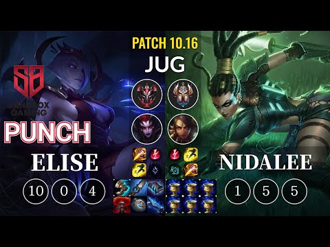 SB Punch Elise vs Nidalee Jungle - KR Patch 10.16