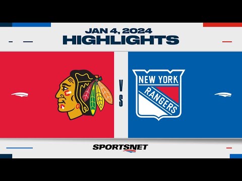 NHL Highlights | Blackhawks vs. Rangers - January 4, 2024