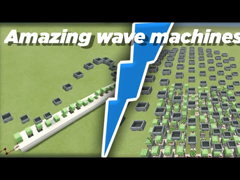 AMAZING WAVE MACHINES IN MINECRAFT | Easy Redstone Creations | PIXEL CLUSTER