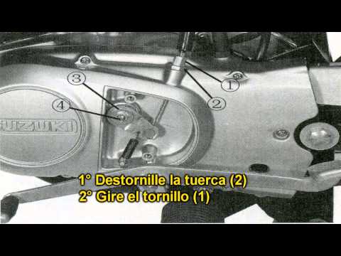 How to adjust the clutch on a Suzuki AX100 [HD] motorcycle
