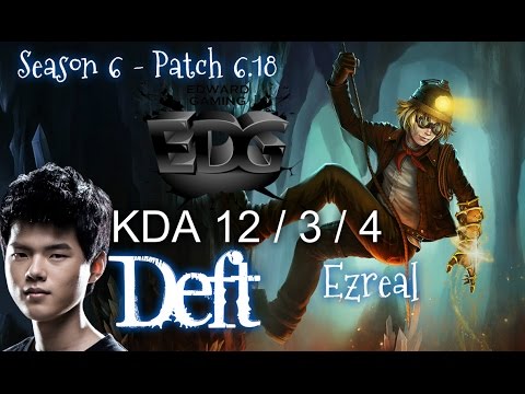 EDG Deft EZREAL vs JINX ADC - Patch 6.18 KR Ranked | League of Legends