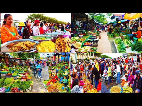 Cambodian Street Food & Fresh Market | Everything Breakfast, Snacks Under $1 for Workers