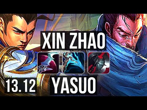 XIN ZHAO vs YASUO (MID) | 9 solo kills, 22/2/5, Legendary | NA Grandmaster | 13.12