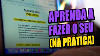 Como fazer um CADERNO DE ERROS que funcione