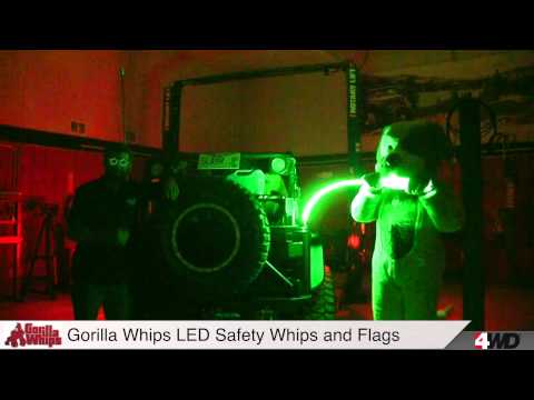 Gorilla Whips LED Safety Whips and Flags