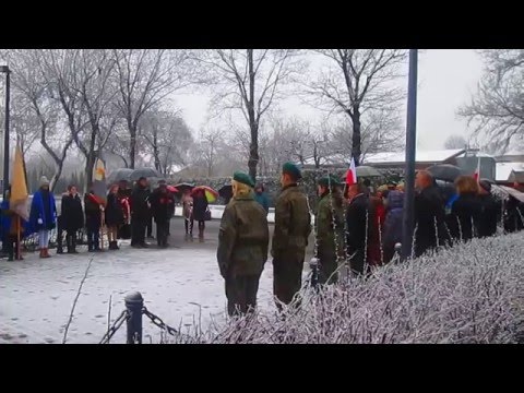 Pyskowice - 01.03.2016 - Dzień Pamięci Żołnierzy Wyklętych - Obchody przy pomniku patriotycznym