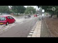 Wateroverlast in Rheden en Doetinchem: straten ondergelopen, treinverkeer plat