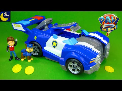 Paw Patrol The Movie Transforming Chase Police Car Vehicle Lookout Tower Liberty Adventure City Toys