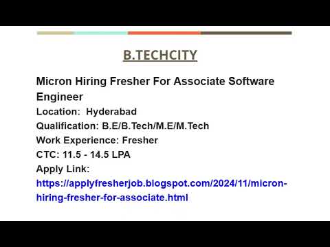 Micron Hiring Fresher For Associate Software Engineer
