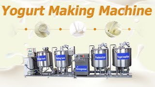 Yogurt production line | small yogurt process machine (from milk, powder to bottle cup yogurt)