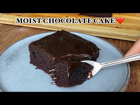 Easy Moist Chocolate Cake in 30mins | Without Oven & Beater ❤️