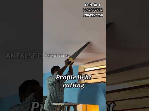 Clean & accurate profile light cutting for false ceiling work 