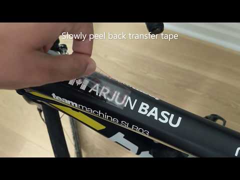 Bike Decal - Application Instructions