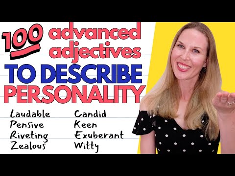 Learn 100 Advanced Adjectives to Describe Personality in 30 Minutes | FREE LESSON PDF
