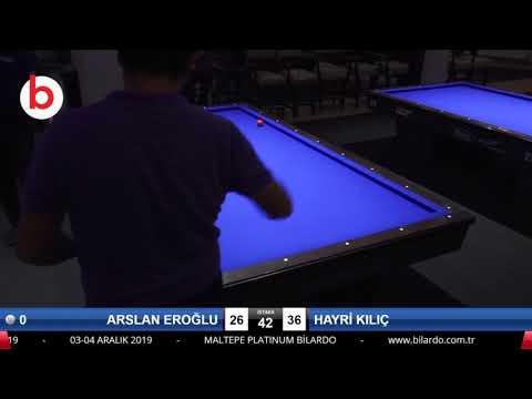 ARSLAN EROĞLU & HAYRİ KILIÇ Bilardo Maçı - PLATINUM BİLARDO TAKINI CUP 2019-ÇEYREK FİNAL