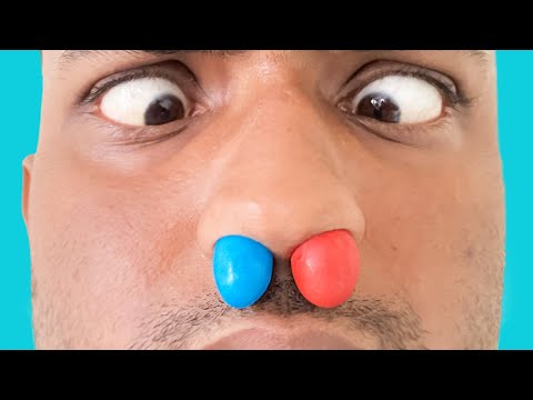 M&M'S  CHOCOLATE  STUCK IN NOSE 😂😆😂  #shorts #funny