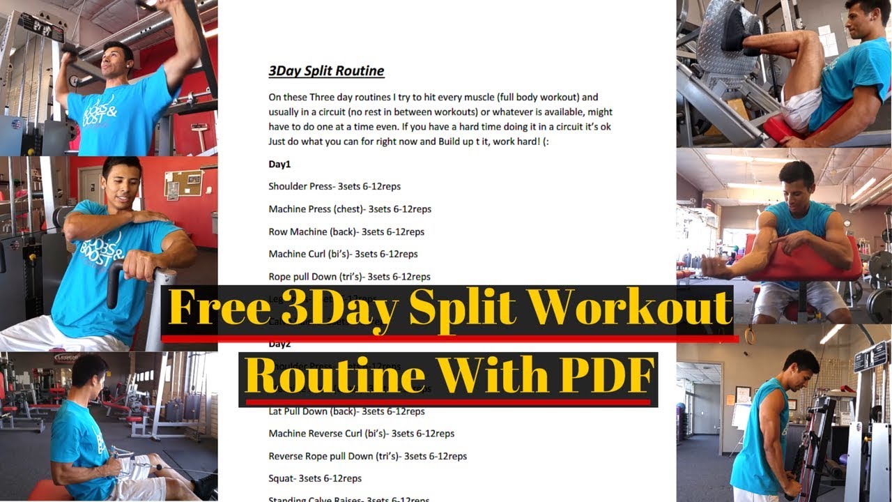 Free 3 Day Workout Routine With PDF Day 1