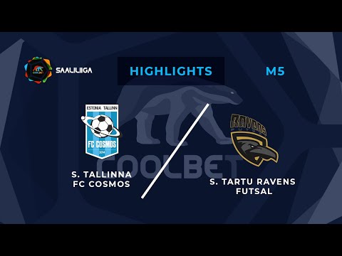Tallinna FC Cosmos - Tartu Ravens Futsal. Coolbet Saaliliiga. MD 5. Highlights