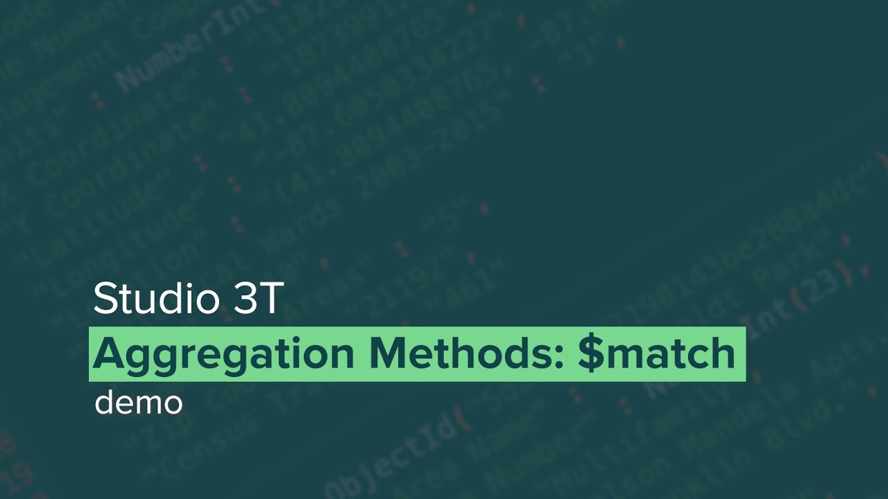 MongoDB Aggregation Methods: Using the $match