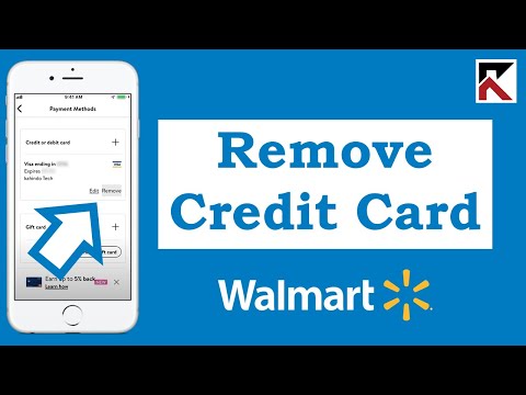 Part of a video titled How To Remove Your Credit Or Debit Card on Walmart App - YouTube