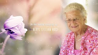 Memorial service for Beryl Lillian Ross