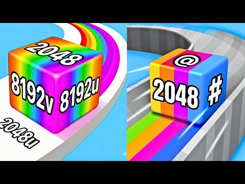 Jelly Run 2048 🍬 [16u ➜ 8192v | U & V Series] vs Jelly Tube Run 2048 | Ultimate Merge Race 2025 🎮💥