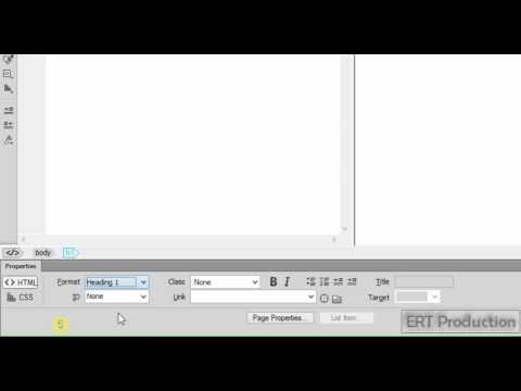 【ERT 教學 Dreamweaver Basic Skills】Lesson 05 - Adding h1 to h6 HTML elements