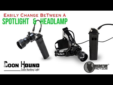 Coon Hunting Light - Spotlight & Headlamp Hybrid - Coon Hound by Predator Tactics