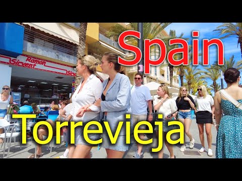 Torrevieja / Spain ⁴ᴷ 🇪🇸 - walking tour - 4k -🌡T+C°23 🌞- 2025/04