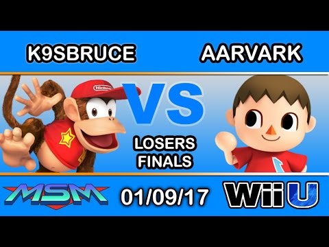 MSM 80 - K9sbruce (Diddy, Sheik) Vs. Aarvark (Villager) Losers Finals - Smash Wii U