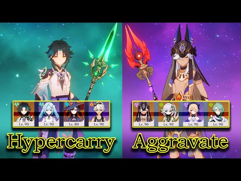 Xiao C0 Hypercarry & Cyno C0 Aggravate Spiral abyss floor 12 genshin Impact
